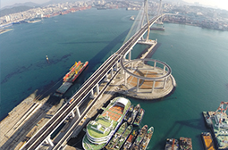 Busan Harbor Bridge (Via) landscape